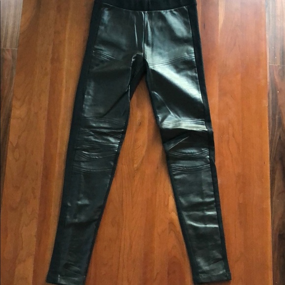 Zara Pants - Zara W&B Collection - Black legging/leather pants